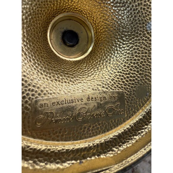 Pair of VTG Princess House Brass Candlestick Holders Intricate Cutouts Regency - Picture 3 of 8